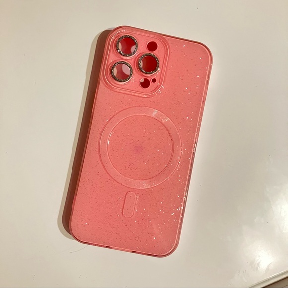 Apple Other - Super cute Pink full Glitter Phone Case for iphone 13 pro